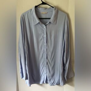 Soft Surroundings Light Blue Button up size XL preppy academic long sleeve